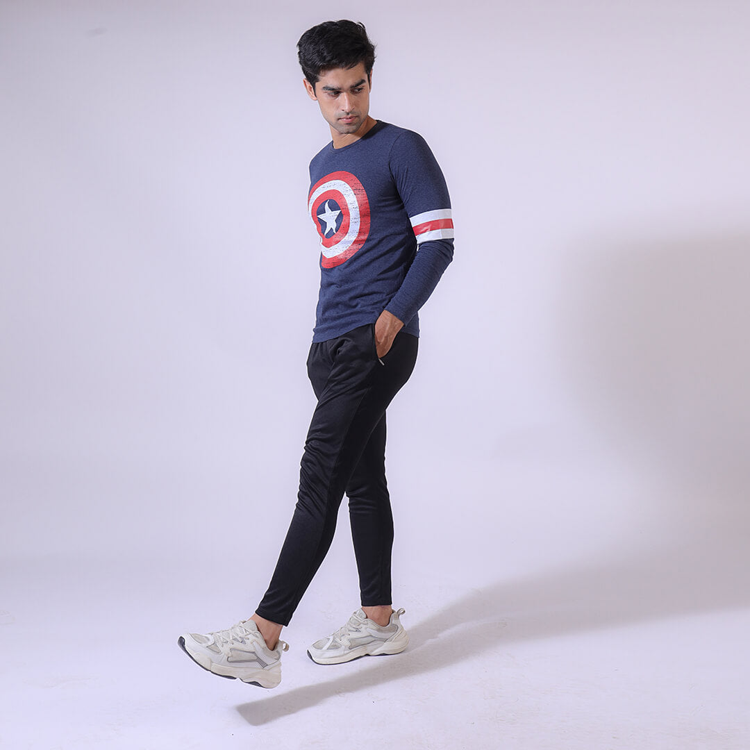 Super Hero Shield Graphic Surtout-Tee