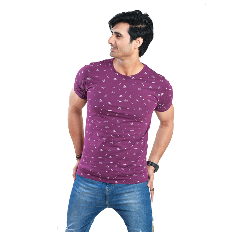 Crew Neck Burgundy-Rotary Tee